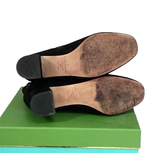 KATE SPADE LANGLEY BLACK KID SUEDE BOOTIES SIZE 9 M - Picture 8 of 9